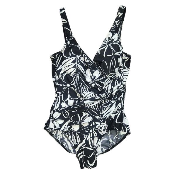 Miraclesuit One Piece‎ Swimsuit 12/14 Beach Vacation Resortwear Poolside Coastal - Picture 1 of 6